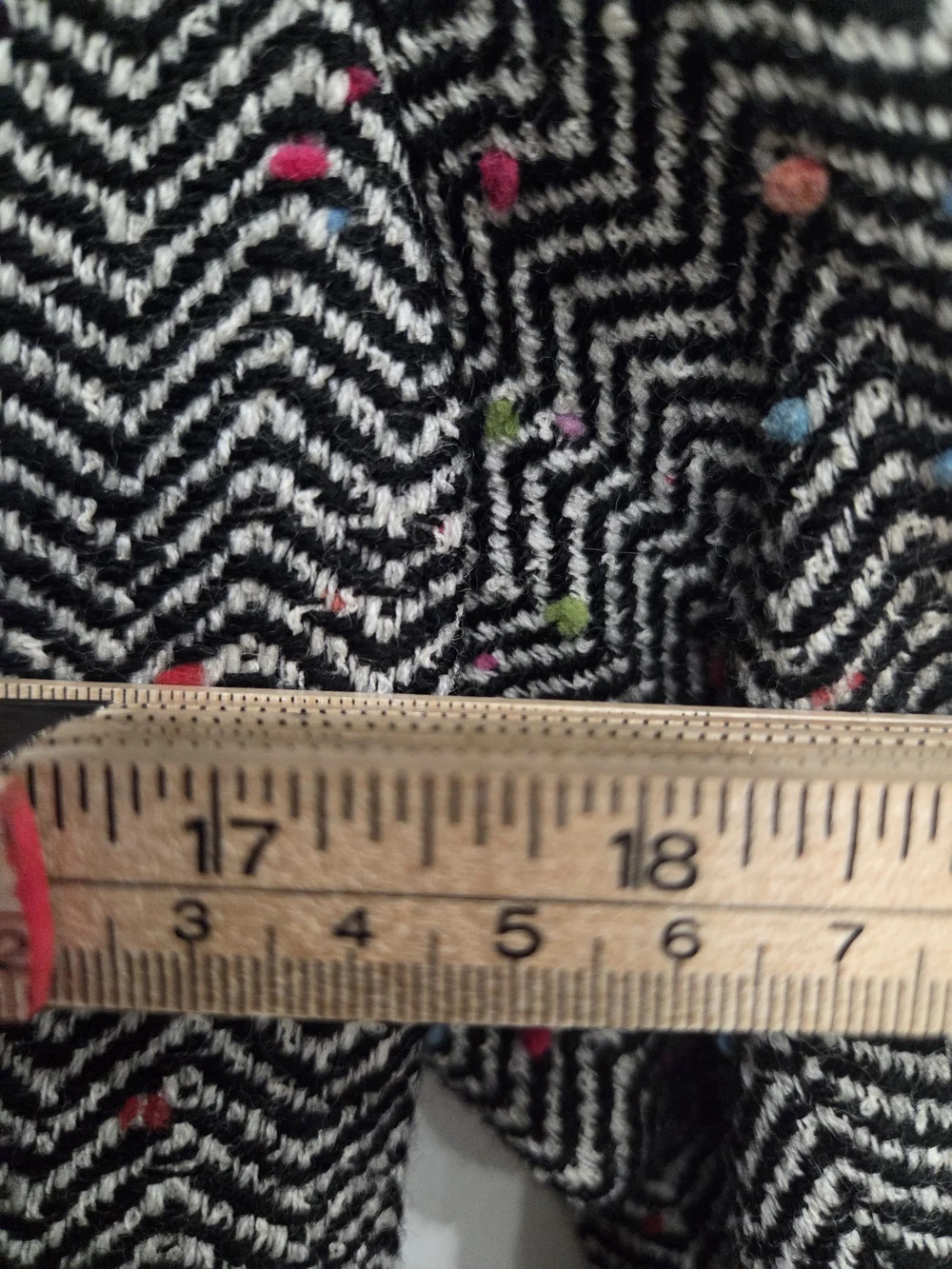 Worth Women's Vintage Black & White Chevron Tweed Double-Breasted Blazer Size M